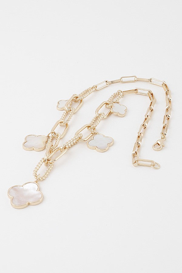 Marble Clover Chain Necklace