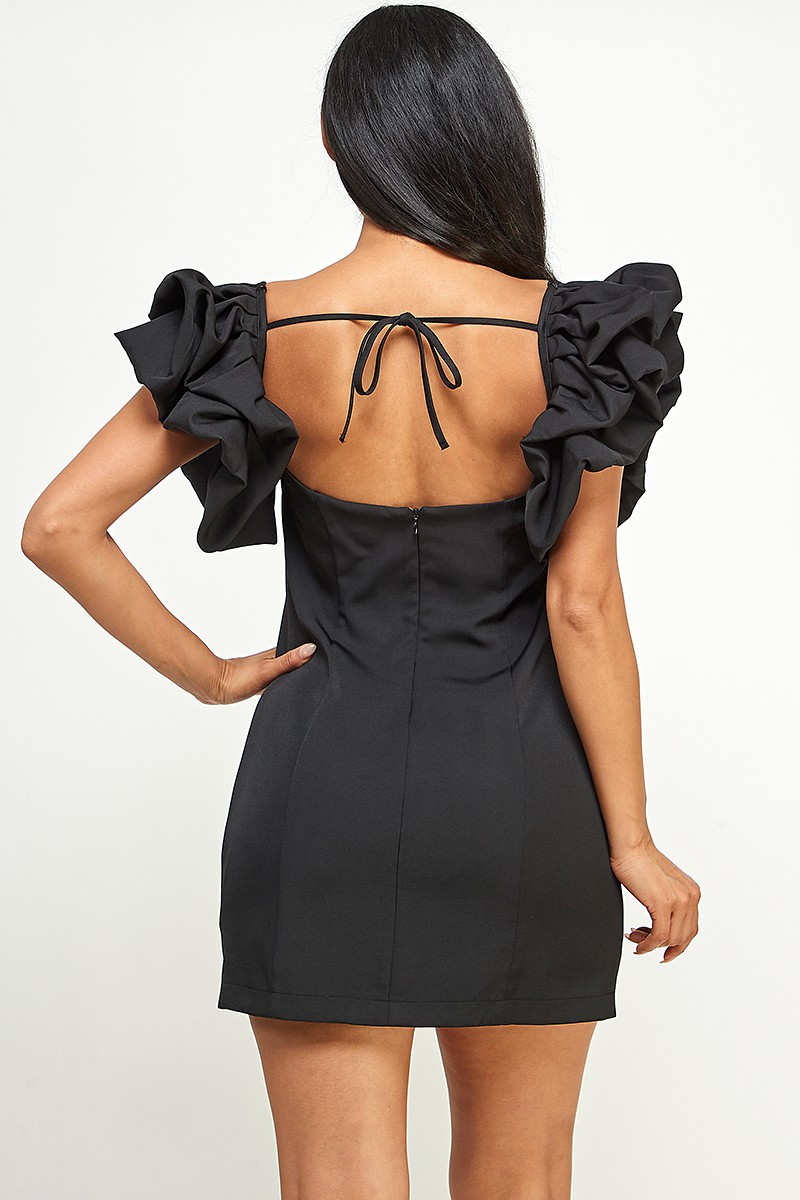Cocktail Dress With Ballon Sleeves
